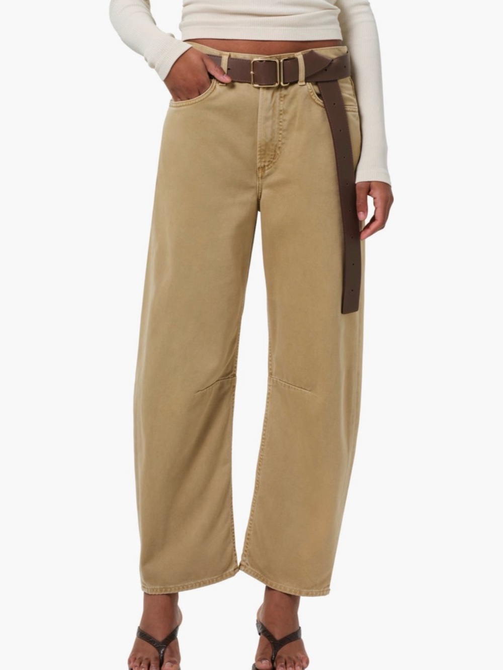 Citizens Of Humanity Miro High Waist Barrel Jeans Cropped Wide-Leg in Heirloom